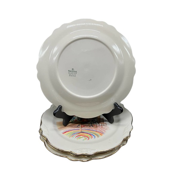 Vintage Homer Laughlin Virginia Rose (Colonial Kitchen) Set of 4 Dinner Plates - Picture 4 of 4